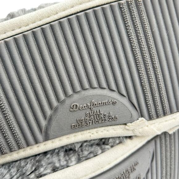 Dearfoams Women's Gray No Sweat Comfort Bootie Slipper Size 5-6 - Picture 10 of 11